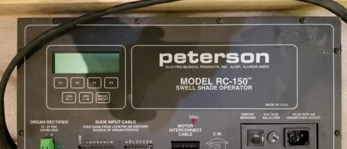 Peterson 16 stage swell shade motor